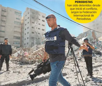  ?? AFP ?? L as agencias de noticias que laboraban en el edificio fueron advertidas una hora antes