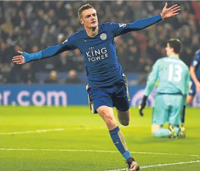  ?? Picture: Getty Images. ?? Jamie Vardy: 18 goals as Leicester set the pace at the top of the table.