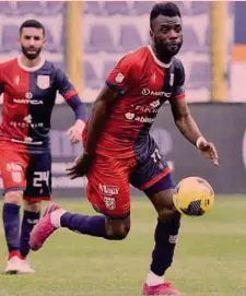  ?? ALESSANDRO SANNA ?? Ivoriano Adama Diakite, 30, in gol su rigore con il Perugia