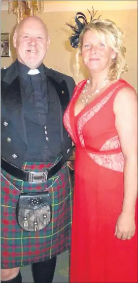  ??  ?? Rev Steve Clipston with wedding celebrant wife Moira