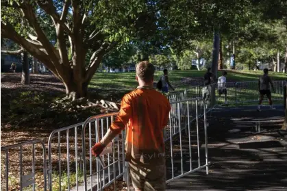  ?? ?? Harmony Park in Surry Hills. The park was closed after friable asbestos was found in mulch at the site. Photograph: Blake Sharp-Wiggins/ The Guardian