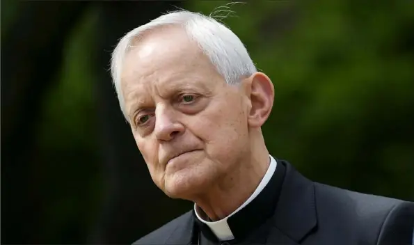  ?? Mandel Ngan/AFP/Getty Images ?? Archbishop of Washington Donald Wuerl in the Rose Garden of the White House on May 4, 2017, in Washington.