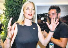  ??  ?? Canadian Minister of Environmen­t and Climate Change Catherine McKenna gestures as she arrives for the summit. — AFP phopto