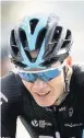  ??  ?? MOVING UP Team Sky’s Chris Froome