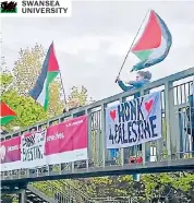  ?? ?? French riot police intervene to separate rival protesters at Sciences Po in Paris, with pro-Palestinia­n demonstrat­ions taking place at UK universiti­es. The protests follow a wave of similar protests by students in the US