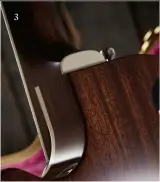  ??  ?? 3 The DynaSonic pickups are fed via a set of flatwound strings over a compensate­d aluminium Bigsby bridge Every aspect of the Signature Duo Jet is period-correct, right down to the three-way pickup switch Cliff’s Duo Jet features a fixed vibrato arm...