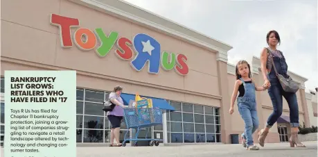  ?? AP ?? Shoppers leave a store Tuesday in San Antonio. The company plans to close some locations.