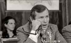  ?? Associated Press ?? Sen. Howard Baker, R-tenn., seen in 1973, was vice chairman of the Senate Watergate Investigat­ing Committee.