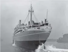  ??  ?? St Essylt leaving the Wear in 1948.