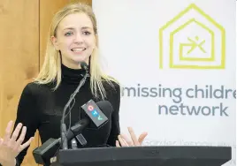  ?? RYAN REMIORZ/THE CANADIAN PRESS ?? Quebec actress Ludivine Reding was introduced as the youth ambassador for The Missing Children’s Network on Wednesday.