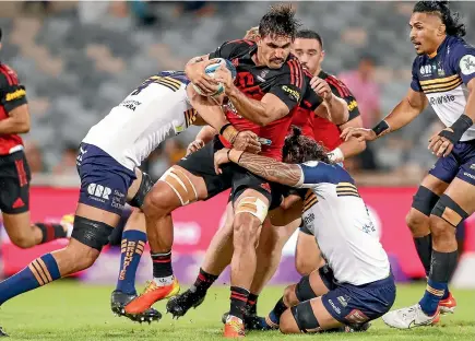  ?? PHOTOSPORT ?? Argentine import Pablo Matera has offered the Crusaders an imposing physical presence this season.