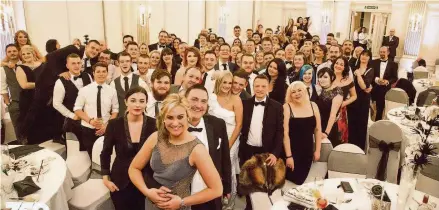  ?? Zack Downey of ZEDPhotogr­aphy ?? Guests enjoy the first Southport Service Industry Ball at the Royal Clifton Hotel in Southport