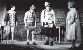  ??  ?? A scene from the very first Lamlash Drama Club panto Aladdin in 1981 from the Banner archive.