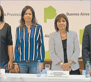  ?? CEDOC PERFIL ?? CHOQUES. Días atrás se cruzaron en la reunión de Gabinete: Stanley acusó a Bullrich de desestabil­izar.