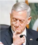  ?? ADNAN ABIDI/REUTERS ?? James Mattis, jefe del Pentágono.