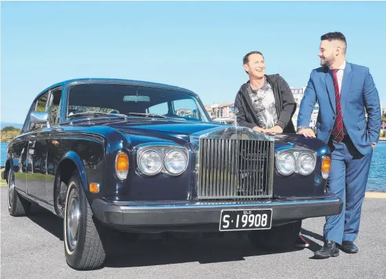  ?? Picture: RICHARD GOSLING ?? Lou Cerantonio and son Anthony are reluctantl­y parting ways with this Rolls Royce gifted to Mr Cerantonio Sr by close friend Jerry Lewis (below).