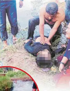  ??  ?? NUR Ain Natasya maut selepas lemas di paya (gambar bawah) berdekatan rumahnya di Kampung Pulau Serai.