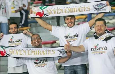  ?? Photos by Ryan Lim ?? Fans of Al Jazira and Real Madrid throng the Zayed Sports City Stadium to watch the Club World Cup semifinal. —