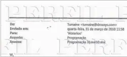  ??  ?? PAGOS PROGRAMADO­S. La planilla, enviada por mail en marzo.