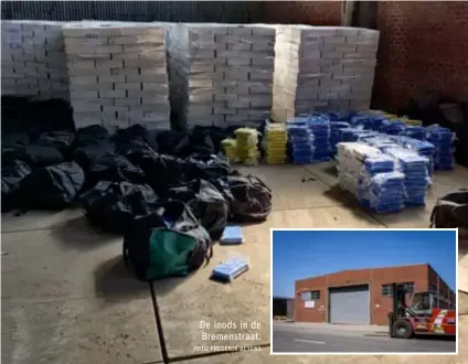  ?? FOTO FGP ANTWERPEN ?? 4,2 ton cocaïne zat in een container met bevroren inktvis.