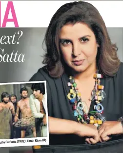  ??  ?? A still from Satte Pe Satta (1982); Farah Khan (R)