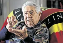  ?? Bob Owen / Staff photograph­er ?? The combat he saw in the Marines in 1950 from the Chosin Reservoir in North Korea makes Juan Balleza, 88, a member of the “Chosin Few,” a select group of veterans.