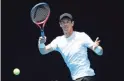  ??  ?? Andy Murray hits a forehand return during a practice session ahead of the Australian Open on Saturday in Melbourne, Australia. Murray made an announceme­nt Friday that his retirement from tennis is imminent.