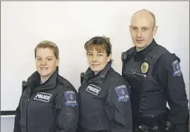  ?? Lynn cUrwin/Tc MEDia ?? The Truro Police Service’s community enhancemen­t division consists of, from left, constables Kelly Quinn, Karen DeGroot and Danny Quinn.