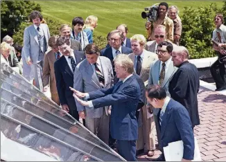  ?? PHOTOS COURTESY OF THE PATTIZ BROTHERS ?? Jimmy Carter’s dedication to fostering the growth of clean energy was demonstrat­ed in his decision to install solar panels on the roof of the White House.