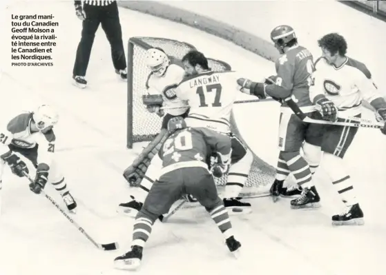  ?? PHOTO D’ARCHIVES ?? Le grand manitou du Canadien Geoff Molson a évoqué la rivalité intense entre le Canadien et les Nordiques.