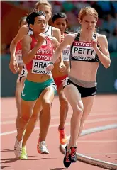  ??  ?? Angie Petty in action during the 800m heats at the 2015 world track and field championsh­ips in Beijing.