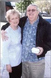  ?? ENTERPRISE-RECORD FILE ?? Longtime Butte College men’s basketball coach John Abell, right, and his wife Jean, left, smile for the camera. The two were married March 12, 1962.