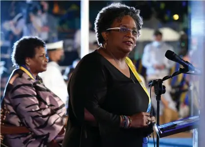  ?? ?? ‘Mia Mottley has put issues such as the climate crisis to the front on the world stage.’ Photograph: Randy Brooks/AFP/Getty