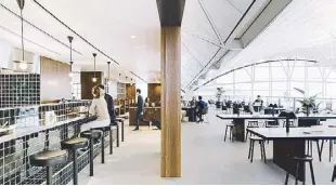  ??  ?? The Deck is the newest Cathay Pacific lounge at Hong Kong Internatio­nal Airport, featuring a noodle bar with the best Dandan-men.