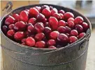  ?? [THINKSTOCK PHOTO] ?? A food expert gives an option for using leftover cranberrie­s.