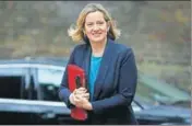  ?? AFP ?? ■ Calling a spade a spade? Britain's work and pensions secretary Amber Rudd arrives for a cabinet meeting.