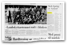  ??  ?? Første sak Egil Ø. Naerland hadde på trykk i Aftenblade­t der bylinen viser hvem som har skrevet saken. Den sto på trykk 27. juni 1984.