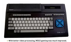  ?? ?? >> With better video processing, MSX2 gaming was much improved.