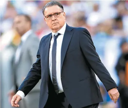  ??  ?? Gerardo Martino, durante un partido de la selección argentina