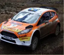  ?? ?? Ahlin in the CA1 Sport Ford Fiesta in GB in 2016