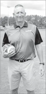  ?? MARK HUMPHREY ENTERPRISE-LEADER ?? Farmington head coach Mike Adams is entering his 38th season of coaching high school football. Adams has coached at Charleston, Fayettevil­le and Farmington.