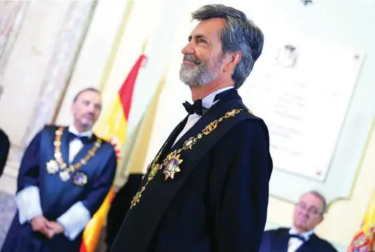  ?? EFE ?? El presidente del CGPJ, Carlos Lesmes, durante la apertura del curso judicial el año pasado
