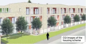  ??  ?? CGI images of the housing scheme