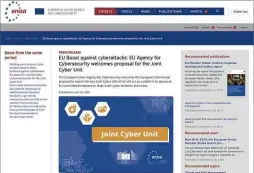  ??  ?? BELOW The EU’s new Joint Cyber Unit aims to tackle the threat of transnatio­nal attacks