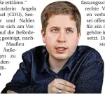  ?? FOTO: KAPPELER/DPA ?? Nennt den Maaßen-Deal einen „Schlag ins Gesicht“: Kevin Kühnert, Vorsitzend­er der Jusos. Für die SPD sei der Preis zu hoch für einen Fortbestan­d der Groko.