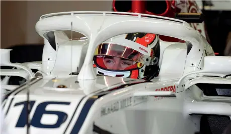  ??  ?? Talento Charles Leclerc è nato a Montecarlo il 16 ottobre 1997. Debutta quest’anno in F1 alla guida della Sauber-alfa Romeo
(Ipp)