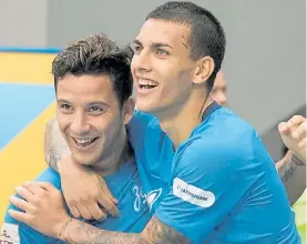  ??  ?? Juntos. Driussi y Paredes, ex River y ex Boca, figuras en el fútbol ruso.