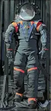  ?? AXIOM VIA THE NEW YORK TIMES ?? Axiom Space’s prototype suit for NASA’s Artemis program is shown. The actual spacesuits will be white to help manage temperatur­e extremes.