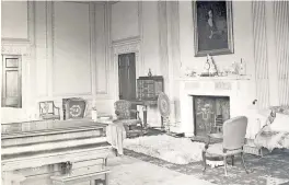  ?? ?? Decoration An interior of Gartmore House at the end of the 19th century, and below, RB Cunningham­e Graham