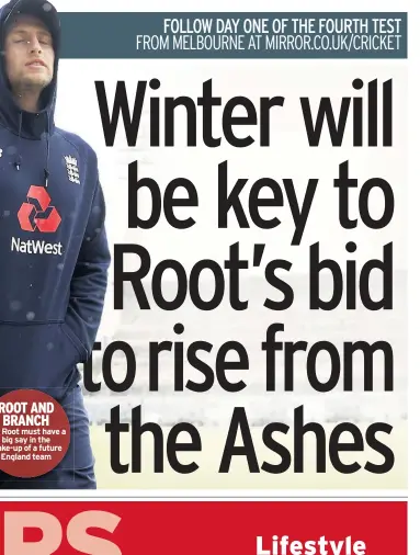  ??  ?? ROOT AND BRANCHJoe Root must have a big say in the make-up of a future England team